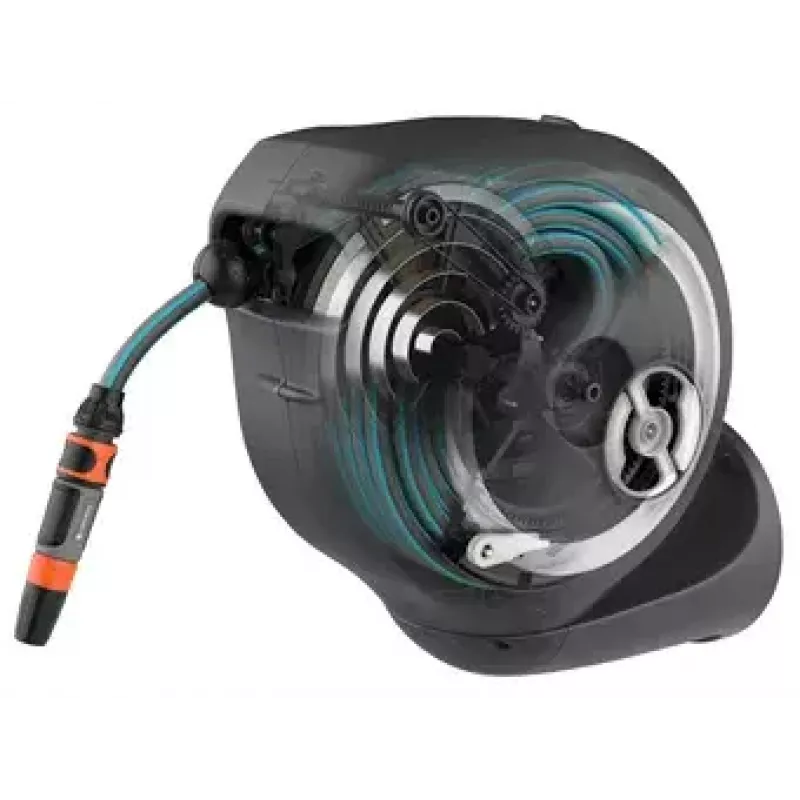 Prie sienos montuojama žarna Garden RollUp Automatic Juoda Pilka