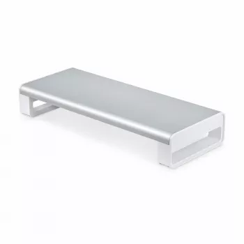 StarTech.com ergonominis monitoriaus stovas, iki 33 svarų/15 kg, fiksuotas aukštis 3,5 col./9 cm, stalinio kompiuterio monitoriaus/nešiojamojo kompiuterio stovas, plieninė platforma, greitas surinkimas, optimizuojantis darbo stalo erdvę