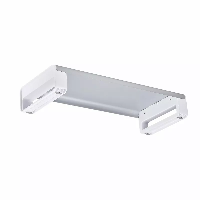 StarTech.com ergonominis monitoriaus stovas, iki 33 svarų/15 kg, fiksuotas aukštis 3,5 col./9 cm, stalinio kompiuterio monitoriaus/nešiojamojo kompiuterio stovas, plieninė platforma, greitas surinkimas, optimizuojantis darbo stalo erdvę