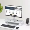 StarTech.com ergonominis monitoriaus stovas, iki 33 svarų/15 kg, fiksuotas aukštis 3,5 col./9 cm, stalinio kompiuterio monitoriaus/nešiojamojo kompiuterio stovas, plieninė platforma, greitas surinkimas, optimizuojantis darbo stalo erdvę