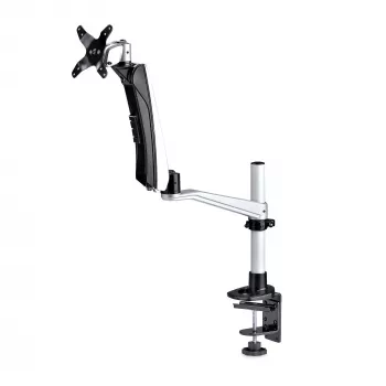 StarTech.com Monitoriaus stalinis laikiklis 27 inch 16:9 arba 30 inch 21:9 itin plačiams ekranams, VESA 75x75/100x100, berankiai alkūnės reguliavimai, C spaustuvas/anga, spyruoklinis alkūnės mechanizmas