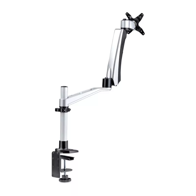 StarTech.com Monitoriaus stalinis laikiklis 27 inch 16:9 arba 30 inch 21:9 itin plačiams ekranams, VESA 75x75/100x100, berankiai alkūnės reguliavimai, C spaustuvas/anga, spyruoklinis alkūnės mechanizmas