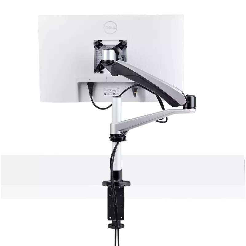 StarTech.com Monitoriaus stalinis laikiklis 27 inch 16:9 arba 30 inch 21:9 itin plačiams ekranams, VESA 75x75/100x100, berankiai alkūnės reguliavimai, C spaustuvas/anga, spyruoklinis alkūnės mechanizmas