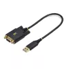 StarTech.com 1 pėda (30 cm) USB į nulinio modemo nuoseklųjį adapterio kabelį, COM išlaikymas, FTDI, USB-A į DB9 RS232, keičiamos DB9 veržlės/varžtai, Windows/macOS/Linux