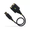 StarTech.com 1 pėda (30 cm) USB į nulinio modemo nuoseklųjį adapterio kabelį, COM išlaikymas, FTDI, USB-A į DB9 RS232, keičiamos DB9 veržlės/varžtai, Windows/macOS/Linux