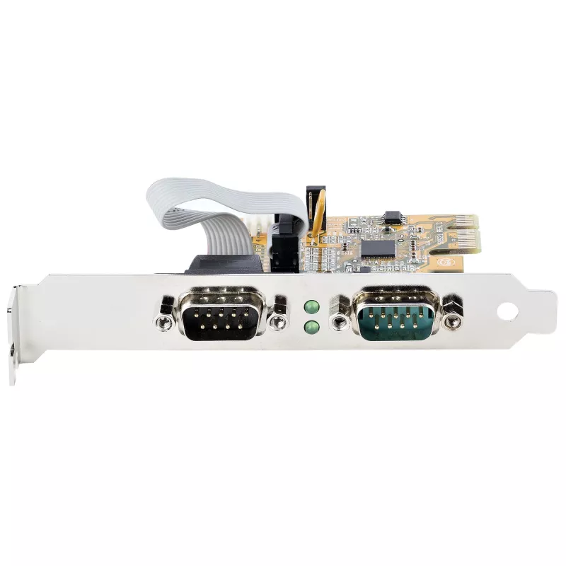 „StarTech.com“ 2 prievadų PCI Express nuosekliojo ryšio plokštė, dviejų prievadų PCIe į RS232 (DB9) nuosekliojo ryšio plokštė, 16C1050 UART, standartiniai arba mažo profilio laikikliai, COM išsaugojimas, „Windows“ ir „Linux“ sistemoms
