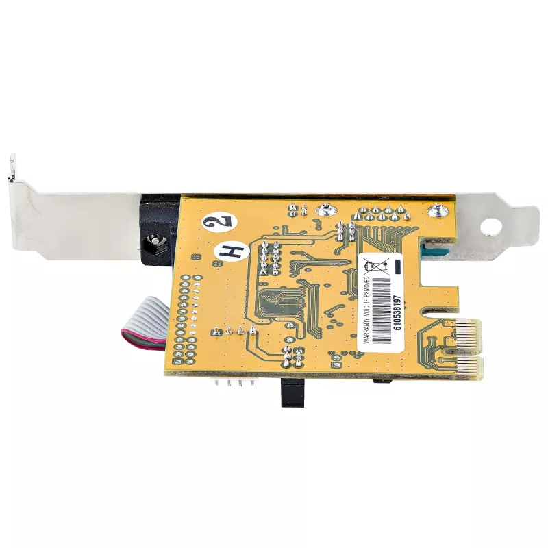 „StarTech.com“ 2 prievadų PCI Express nuosekliojo ryšio plokštė, dviejų prievadų PCIe į RS232 (DB9) nuosekliojo ryšio plokštė, 16C1050 UART, standartiniai arba mažo profilio laikikliai, COM išsaugojimas, „Windows“ ir „Linux“ sistemoms