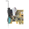 „StarTech.com“ 2 prievadų PCI Express nuosekliojo ryšio plokštė, dviejų prievadų PCIe į RS232 (DB9) nuosekliojo ryšio plokštė, 16C1050 UART, standartiniai arba mažo profilio laikikliai, COM išsaugojimas, „Windows“ ir „Linux“ sistemoms