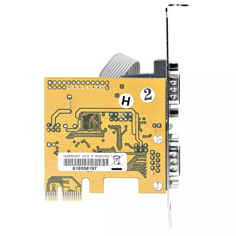 „StarTech.com“ 2 prievadų PCI Express nuosekliojo ryšio plokštė, dviejų prievadų PCIe į RS232 (DB9) nuosekliojo ryšio plokštė, 16C1050 UART, standartiniai arba mažo profilio laikikliai, COM išsaugojimas, „Windows“ ir „Linux“ sistemoms