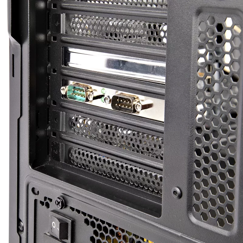 „StarTech.com“ 2 prievadų PCI Express nuosekliojo ryšio plokštė, dviejų prievadų PCIe į RS232 (DB9) nuosekliojo ryšio plokštė, 16C1050 UART, standartiniai arba mažo profilio laikikliai, COM išsaugojimas, „Windows“ ir „Linux“ sistemoms