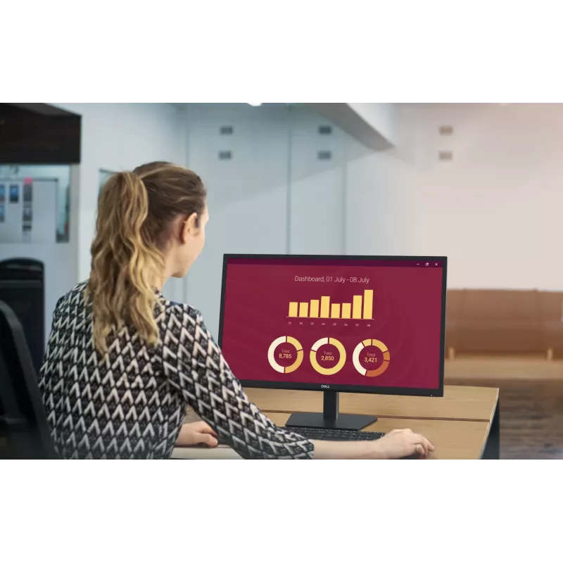 DELL E Series E2725H kompiuterio monitorius 68,6 cm (27 colių) 1920 x 1080 pikselių Full HD LED juodas