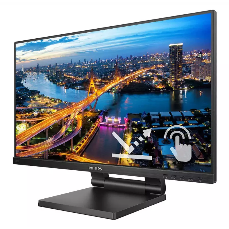 Philips B Line 222B1TC/00 kompiuterio monitorius 54,6 cm (21,5 colio) 1920 x 1080 pikselių Full HD LED jutiklinis ekranas Juodas