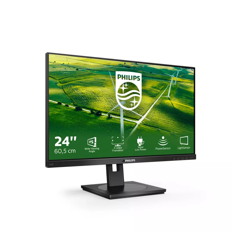 Philips 242B1G/00 kompiuterio monitorius 60,5 cm (23,8 colio) 1920 x 1080 pikselių Full HD LED juodas