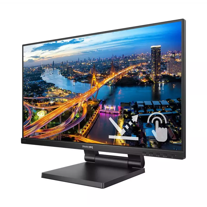 Philips 242B1TC/00 kompiuterio monitorius 60,5 cm (23,8 colio) 1920 x 1080 pikselių Full HD LED liečiamuoju ekranu juodos spalvos
