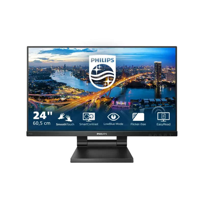 Philips 242B1TC/00 kompiuterio monitorius 60,5 cm (23,8 colio) 1920 x 1080 pikselių Full HD LED liečiamuoju ekranu juodos spalvos