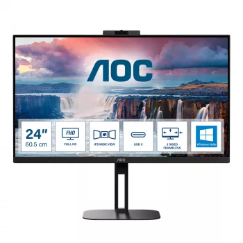 AOC V5 24V5CW/BK kompiuterio monitorius 60,5 cm (23,8 colio) 1920 x 1080 Full HD LED juodas