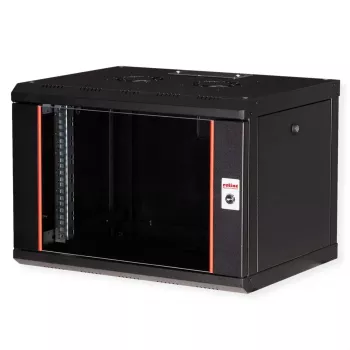 ROLINE 19 colių sieninis stovas Pro 7U, 600x450 mm PxG, juodas, raktinis užraktas, IP20