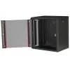 Prie sienos montuojamas 19 colių stovas ROLINE Pro 12U, 600x450 mm, juodas, raktinis užraktas, IP20