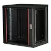Prie sienos montuojamas 19 colių stovas ROLINE Pro 12U, 600x450 mm, juodas, raktinis užraktas, IP20