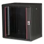 Prie sienos montuojamas 19 colių stovas ROLINE Pro 12U, 600x450 mm, juodas, raktinis užraktas, IP20