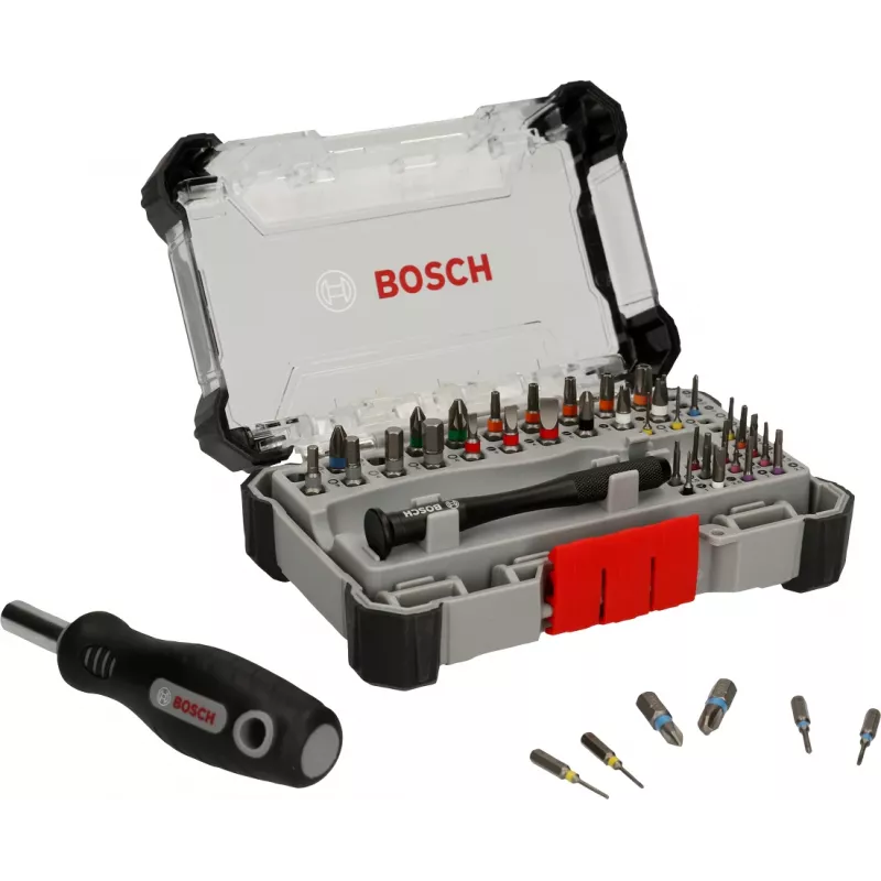 Atsuktuvų antgalių rinkinys Bosch PB SDB 42 dalys — tikslieji ir standartiniai antgaliai