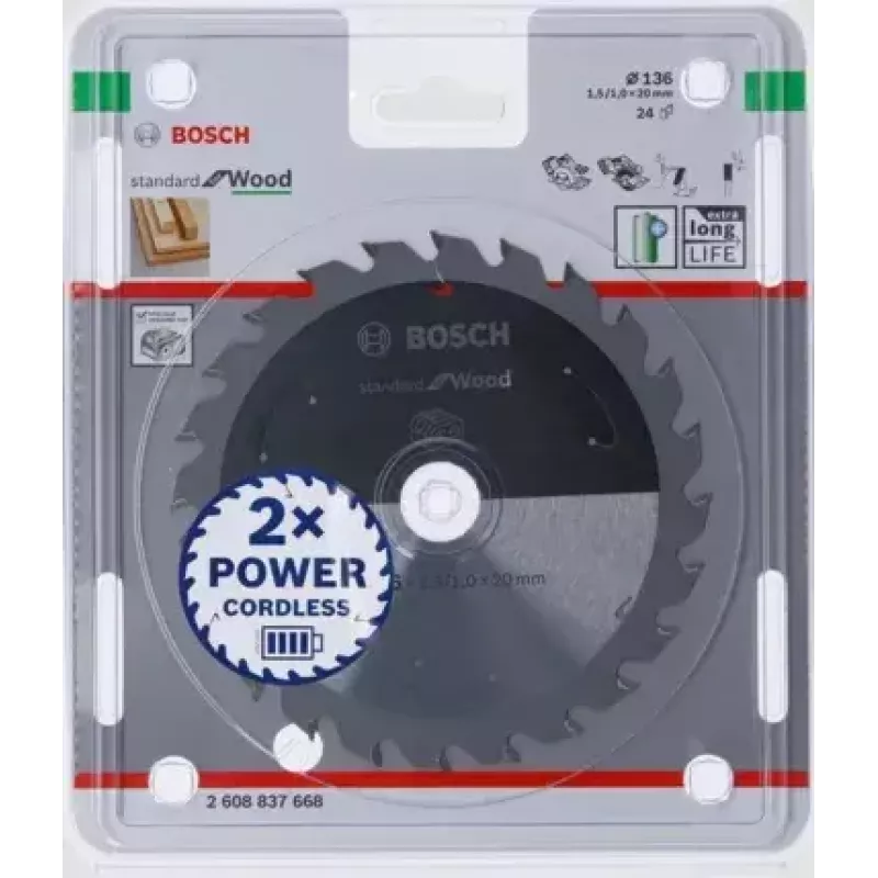 Bosch 2608837668 diskinis pjūklo diskas, 136 mm