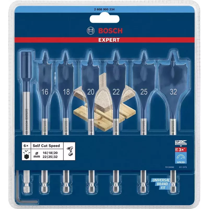 Bosch 2 608 900 334 grąžtas Plokščiasis grąžtas 7 vnt.