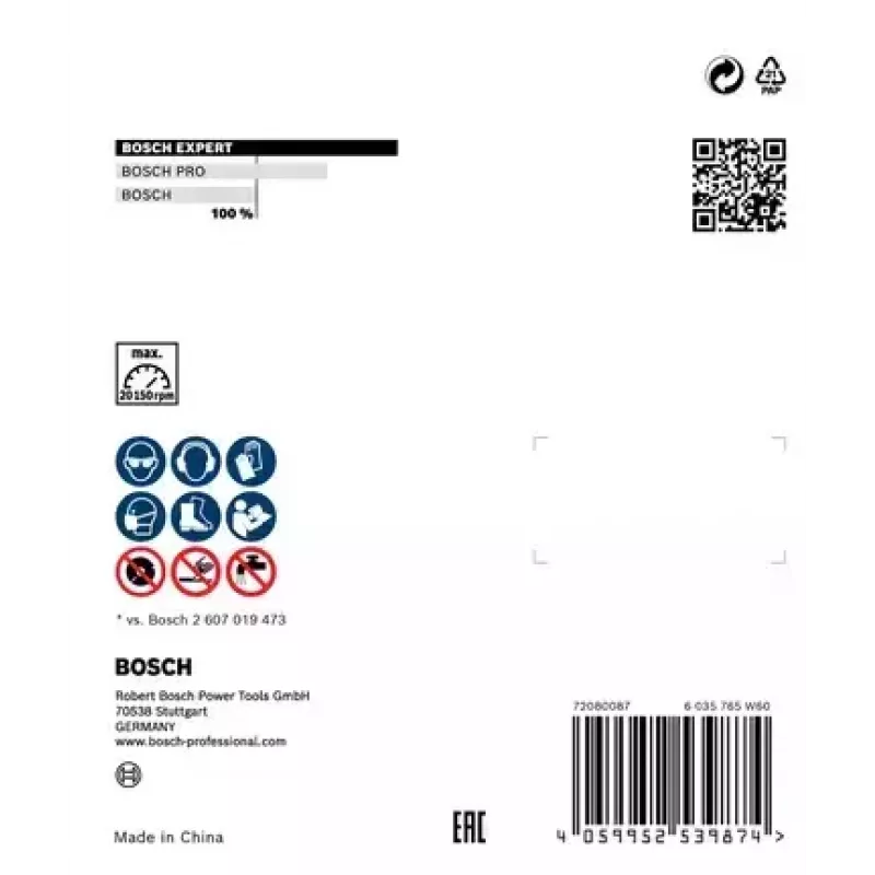 Bosch 2 608 900 652 sukamajam įrankiui skirtas šlifavimo/šlifavimo reikmuo Plytelės, Keramika, Akmuo Pjovimo diskas