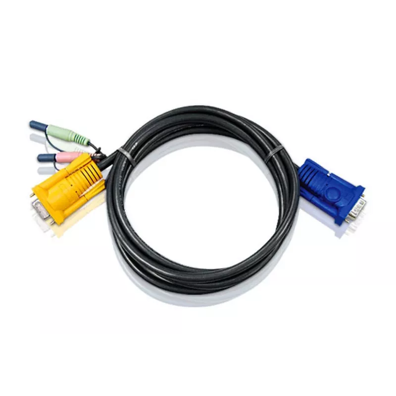 ATEN 2L5203A KVM laidas, juodas, 3 m