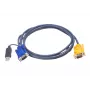 ATEN USB KVM laidas 3m, 3 m, VGA, juoda, HDB-15 + USB A, SPHD-15, kištukas
