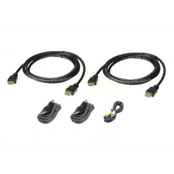 ATEN HDMI dviejų ekranų saugi KVM; 1,8 m USB HDMI dviejų ekranų