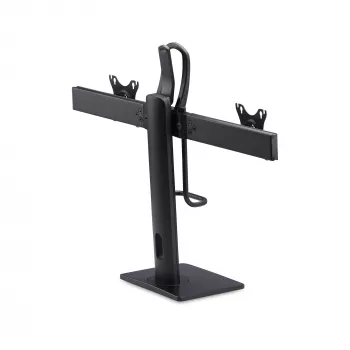 StarTech.com skersinio dvigubo monitoriaus stovo stalo laikiklis dviem 27 colių ekranams, VESA tvirtinimas 75x75/100x100, aukščio reguliavimas be įrankių, iki 6 kg vienam ekranui