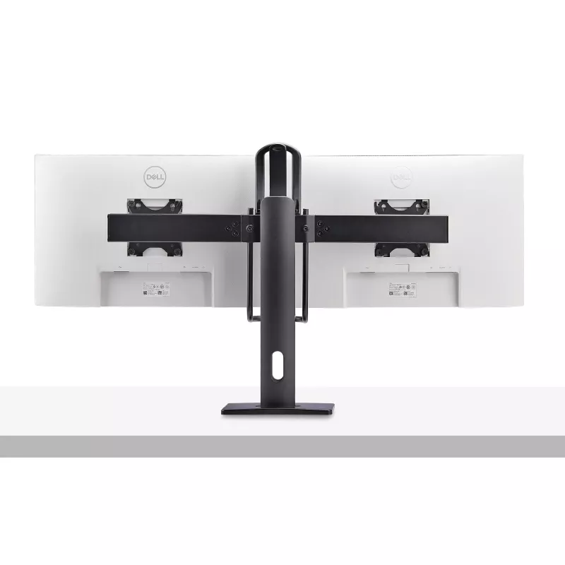 StarTech.com skersinio dvigubo monitoriaus stovo stalo laikiklis dviem 27 colių ekranams, VESA tvirtinimas 75x75/100x100, aukščio reguliavimas be įrankių, iki 6 kg vienam ekranui