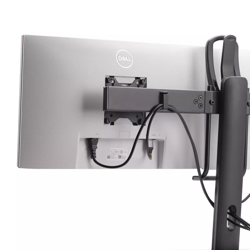 StarTech.com skersinio dvigubo monitoriaus stovo stalo laikiklis dviem 27 colių ekranams, VESA tvirtinimas 75x75/100x100, aukščio reguliavimas be įrankių, iki 6 kg vienam ekranui