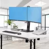 StarTech.com skersinio dvigubo monitoriaus stovo stalo laikiklis dviem 27 colių ekranams, VESA tvirtinimas 75x75/100x100, aukščio reguliavimas be įrankių, iki 6 kg vienam ekranui