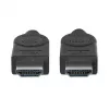 Manhattan HDMI laidas, 1080p@60Hz (didelės spartos), 10 m, kištukas-kištukas, juodas, pilnai ekranuotas, paauksuoti kontaktai, garantija visam eksploatacijos laikui