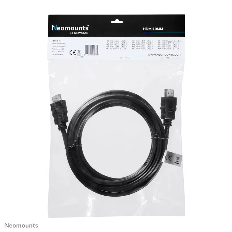 Neomounts HDMI10MM HDMI laidas – 3 metrai