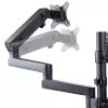 “StarTech.com” trijų monitorių stalinis laikiklis iki trijų 27 inch ekranų, VESA 75x75/100x100, rankenėlių nereikalaujantis rankų reguliavimas, C formos spaustukas / kiauryminis tvirtinimas, spyruoklinės rankos