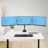 “StarTech.com” trijų monitorių stalinis laikiklis iki trijų 27 inch ekranų, VESA 75x75/100x100, rankenėlių nereikalaujantis rankų reguliavimas, C formos spaustukas / kiauryminis tvirtinimas, spyruoklinės rankos