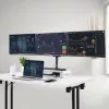 “StarTech.com” trijų monitorių stalinis laikiklis iki trijų 27 inch ekranų, VESA 75x75/100x100, rankenėlių nereikalaujantis rankų reguliavimas, C formos spaustukas / kiauryminis tvirtinimas, spyruoklinės rankos