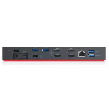 Lenovo 40AN0135EU nešiojamojo kompiuterio dokas / prievadų atkartotuvas Laidinis Thunderbolt 3 Juoda, Raudona