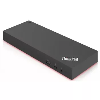 Lenovo 40AN0135EU nešiojamojo kompiuterio dokas / prievadų atkartotuvas Laidinis Thunderbolt 3 Juoda, Raudona