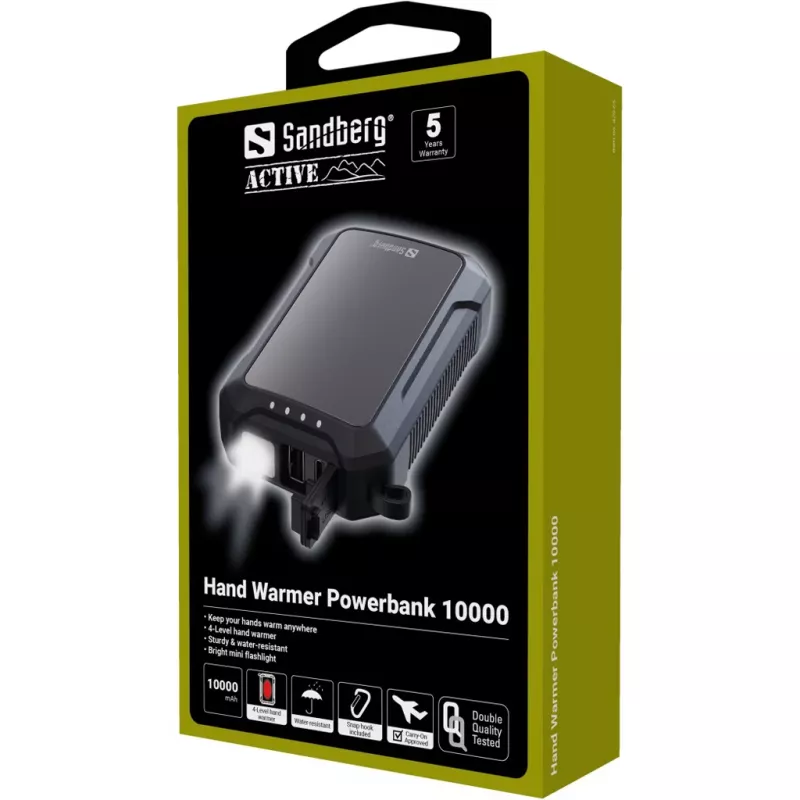 Nešiojama išorinė baterija Sandberg Hand Warmer 10000 mAh