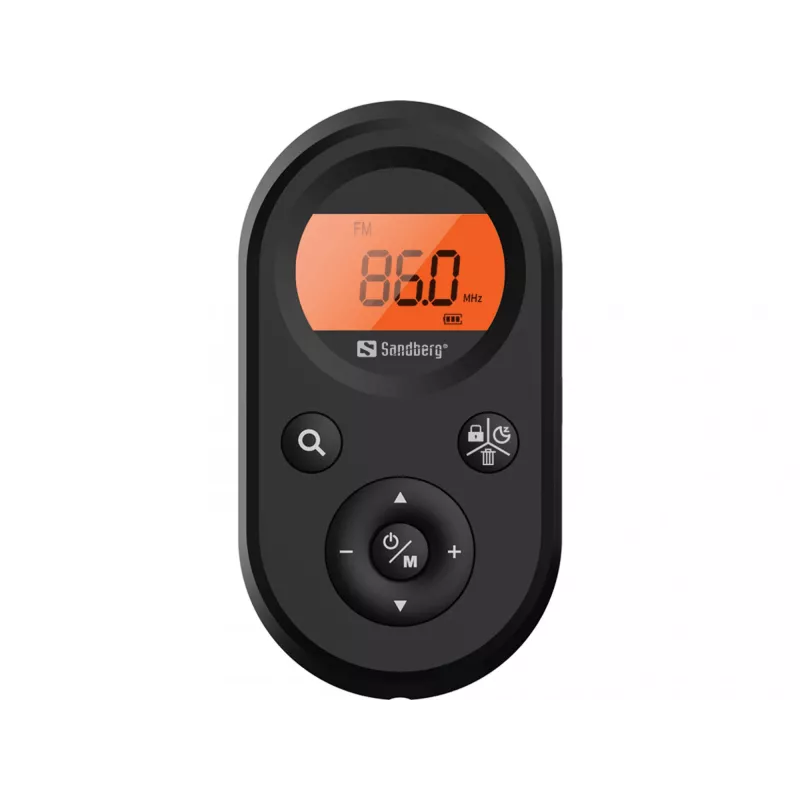 Sandberg Kišeninis radijas FM+AM įkraunamas, nešiojamas, AM, FM, 76 - 108 MHz, 522-1710KHz (9KHz) / 520-170KHz (10KHz), gintarinis, 3,5 mm