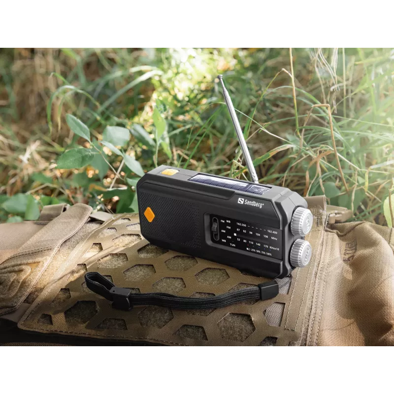 Sandberg Survivor Radio All-in-1 2000, Nešiojamas, AM, FM, 87 - 180 MHz, 520 - 1710 kHz, 3 W, Analoginis