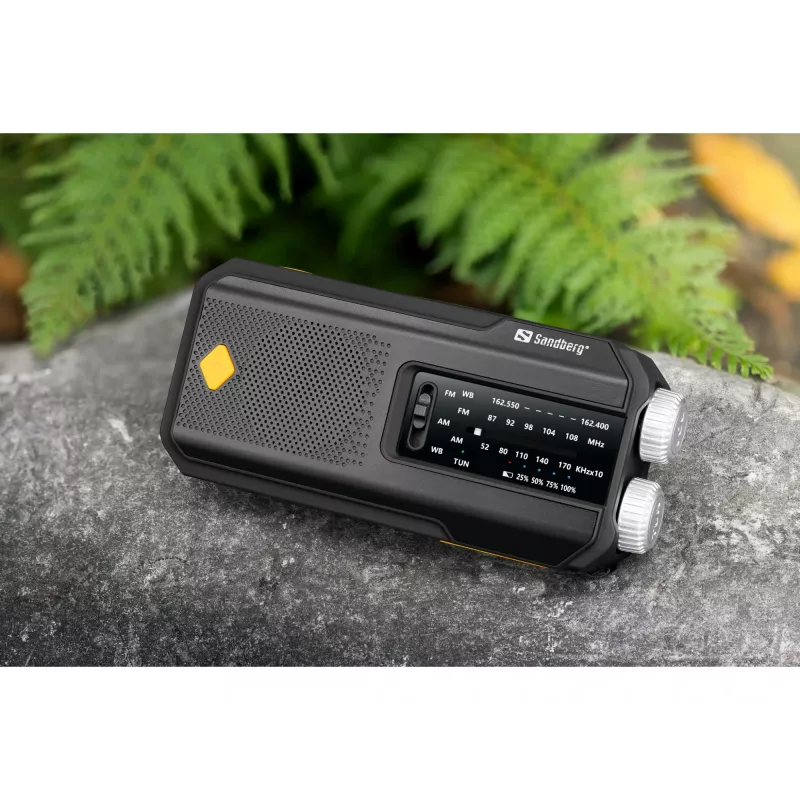 Sandberg Survivor Radio All-in-1 2000, Nešiojamas, AM, FM, 87 - 180 MHz, 520 - 1710 kHz, 3 W, Analoginis
