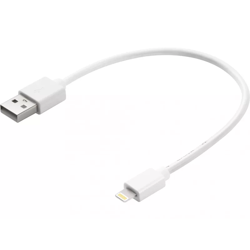 Kabelis Sandberg USB Lightning MFI 0,2 m baltas