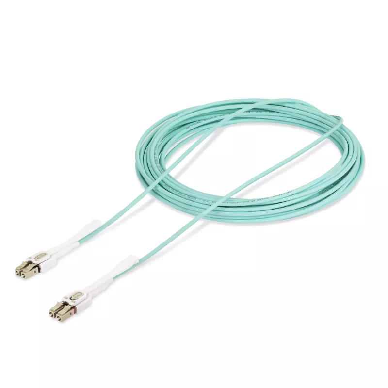 StarTech.com 10m (32.8ft) LC į LC (UPC) OM4 daugiamodis šviesolaidinis kabelis su stūmimo-traukimo skirtukais, 50/125µm, 100G, nejautrus lenkimui, maži įterpimo nuostoliai - LSZH šviesolaidinis jungiamasis laidas