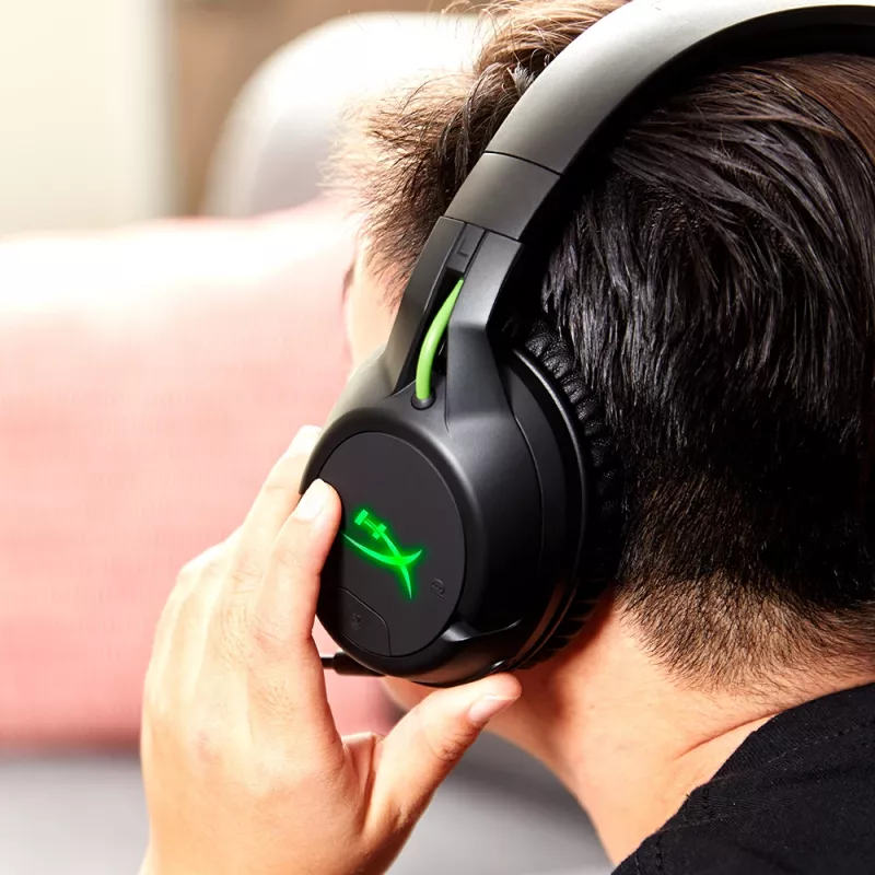 HyperX CloudX Flight - belaidės žaidimų ausinės (juoda-žalia) - Xbox