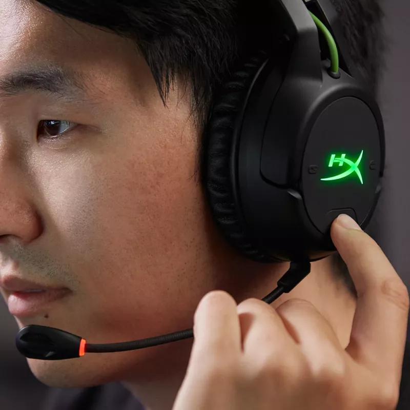 HyperX CloudX Flight - belaidės žaidimų ausinės (juoda-žalia) - Xbox